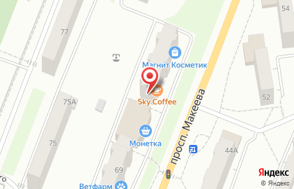 Пекарня-кондитерская Круассаныч на проспекте Макеева на карте
