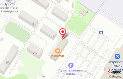 Гостиница АэроОтель в Томске на карте