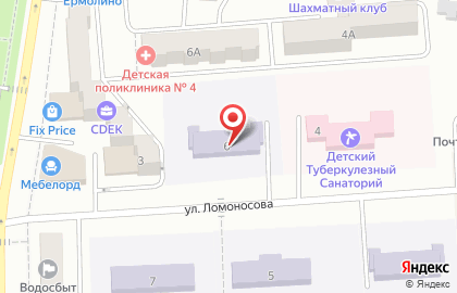 Детский сад №34 на улице Ломоносова на карте