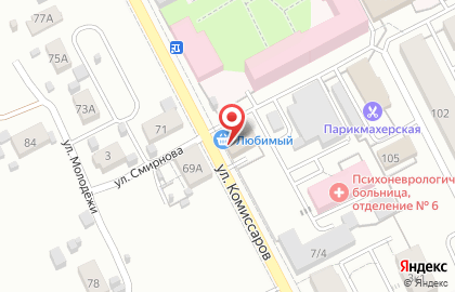 Продуктовый магазин Любимый в Кургане на карте