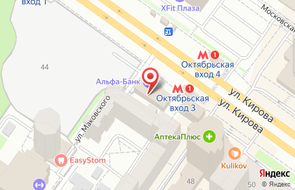 Банкомат МДМ Банк в Октябрьском районе на карте