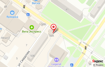 Магазин цветов Флора в Гусь-Хрустальном на карте