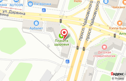 Славяна на проспекте Чайковского на карте