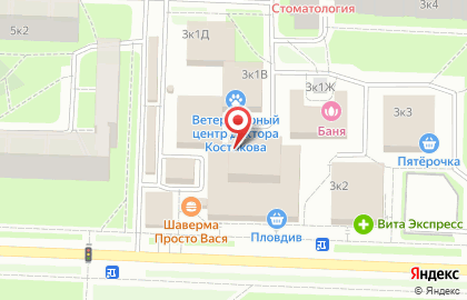 Магазин горячей выпечки на Петергофском шоссе, 3 к1 на карте