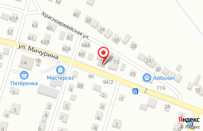 Продовольственный магазин Колос на улице Мичурина на карте