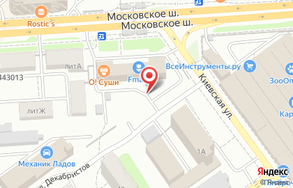 Дока на Московском шоссе на карте