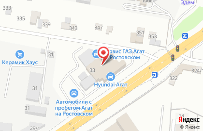 Официальный дилер Hyundai Автосалон АГАТ на Ростовском шоссе на карте