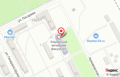 Волгоградский государственный технический университет на Армавирской улице на карте