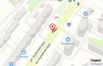 ОАО Банкомат, АКБ Абсолют Банк на улице Кулахметова на карте