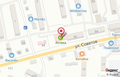 Октябрьская центральная районная больница на улице Советов на карте