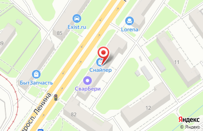 Перекат на проспекте Ленина на карте