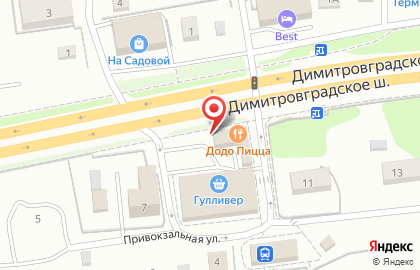 Киоск по продаже фастфудной продукции BRO на Привокзальной улице на карте