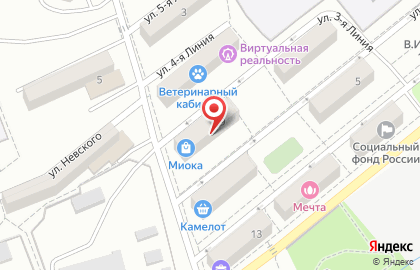 Магазин Миока на 3-ей линии на карте