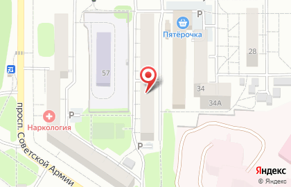 Банкомат КББ на улице Советской Армии, 55 на карте