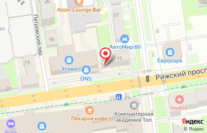 Магазин цветов Цветовик на Рижском проспекте на карте