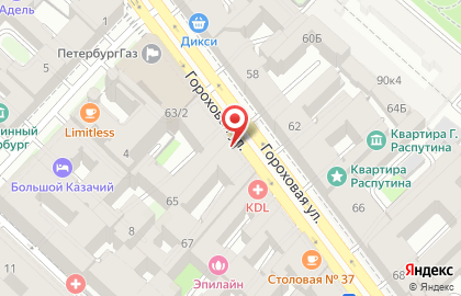 Парикмахерская Две столицы на Гороховой улице, 67 на карте