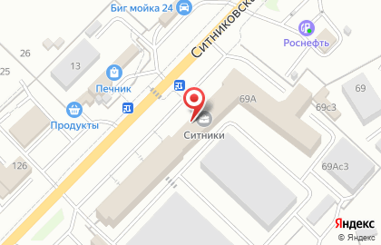Автек на Ситниковской улице на карте