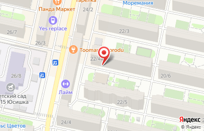 Зоомагазин Лапочки на улице Тухачевского на карте