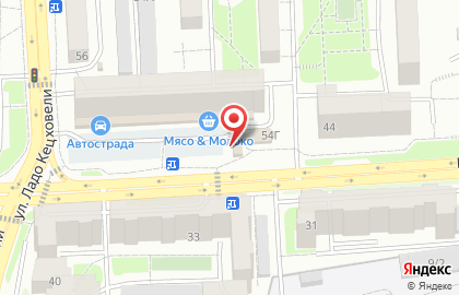 Магазин фруктов и овощей в Железнодорожном районе на карте