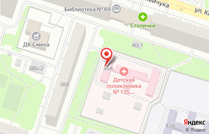 Детская городская поликлиника №125 на улице Корнейчука на карте