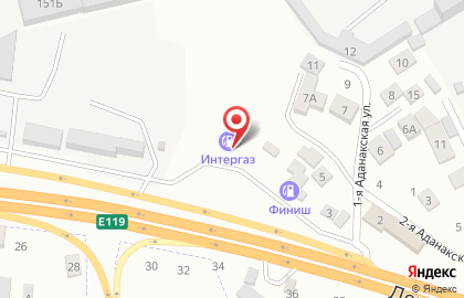 Финиш в Ленинском районе на карте