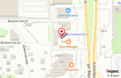 Континенталь на улице Малиновского на карте