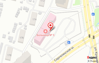 Якутская городская больница №3 на улице Лермонтова на карте