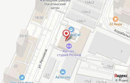 Российский центр капоэйры в Нагатинском затоне на карте