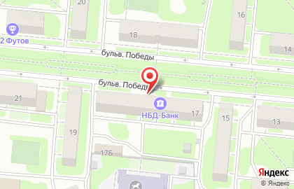 Авис на бульваре Победы на карте