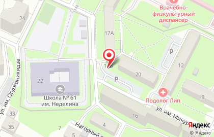 Продуктовый магазин в Липецке на карте