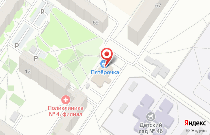 Супермаркет Пятёрочка на улице Академика Постовского на карте
