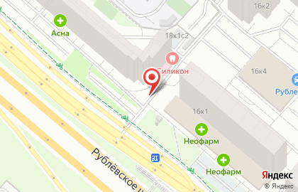 Киоск по продаже фруктов и овощей, район Кунцево на Рублёвском шоссе на карте