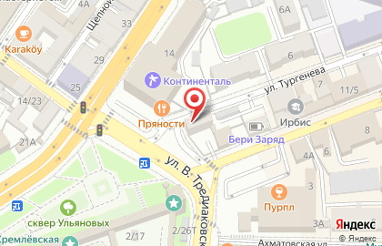 Агентство недвижимости и права на улице Тургенева на карте