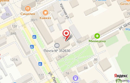 Многофункциональный Визовый Центр на улице Ленина на карте