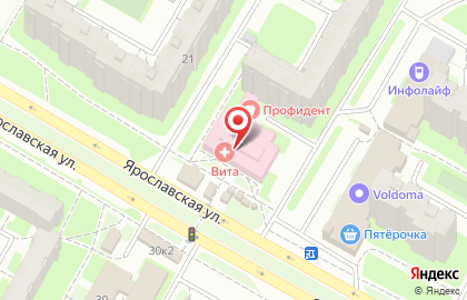 Центр лабораторной диагностики Целди на Ярославской улице на карте