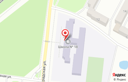 Школа №18 на улице Ленинградской на карте