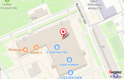 Ресторан быстрого питания KFC в ТЦ Красноярье на карте