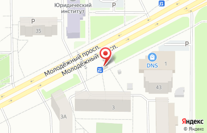 Продовольственный магазин на Молодёжном проспекте на карте