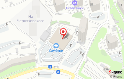Сеть супермаркетов 5+ на улице Черняховского на карте