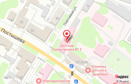 Детская поликлиника №3 в Иваново на карте