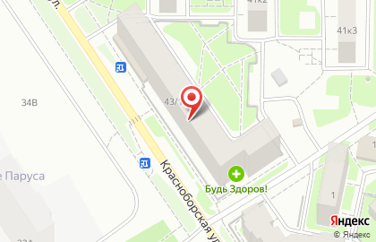 Больница Практика на Красноборской улице на карте