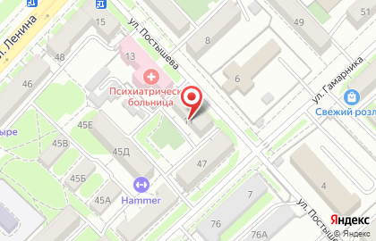 Парикмахерская Орфей в Центральном районе на карте