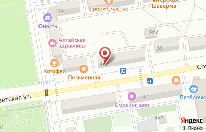 Супермаркет Столичный на Советской улице на карте