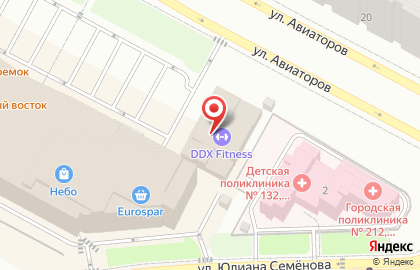 Фитнес-клуб DDX Fitness в ТЦ Небо на карте