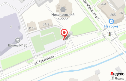 Хлебный павильон Каравай на улице Тургенева на карте