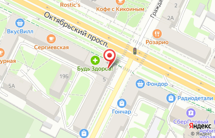 Ресторан быстрого питания Hesburger на Октябрьском проспекте на карте