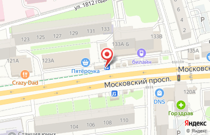 Сеть стрит-фуд кафе Ростерхит на Московском проспекте на карте