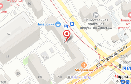 Супермаркет Светлячок в Железнодорожном районе на карте