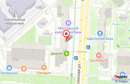 Продовольственный магазин в Москве на карте