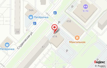 Торговый центр Радуга на Студенческой улице на карте